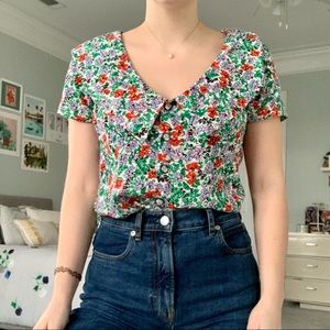 Anthropologie Floral Top